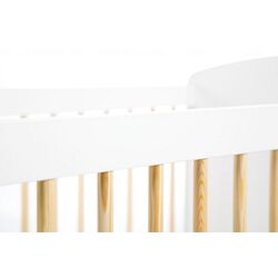 Patuc Klups Karolina II + comoda de infasat Karolina + saltea Confort II 10cm (White/Pine) Thumb