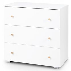Patuc Klups Karolina II + comoda de infasat Karolina + saltea Confort II 10cm (White/Pine) Thumb