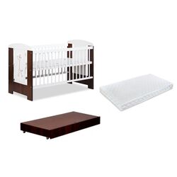 Patuc Klups Little Giraffe cu sertar + saltea 8cm (Wenge) Thumb