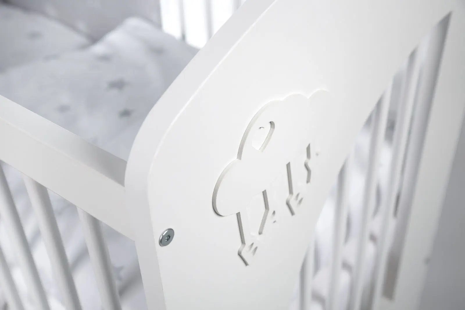 Кроватка + пеленальный столик + матрас Klups Nel Cloud (White) - 3