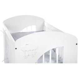 Кроватка + пеленальный столик + матрас Klups Nel Cloud (White) Thumb