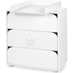 Кроватка + пеленальный столик + матрас Klups Nel Cloud (White) Thumb