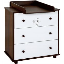 Patut + masa de infasat + saltea Klups Safari Giraffe (Wenge) Thumb