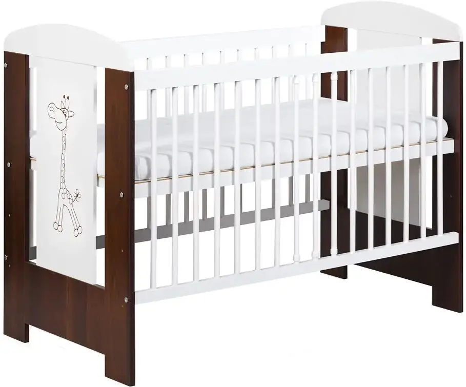 Patut + masa de infasat + saltea Klups Safari Giraffe (Wenge)