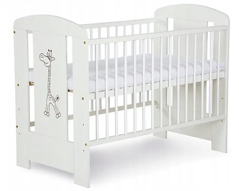 Кроватка + пеленальный столик + матрас Klups Safari Giraffe (White) - 4