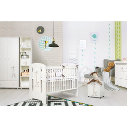 Кроватка + пеленальный столик + матрас Klups Safari Giraffe (White) Thumb
