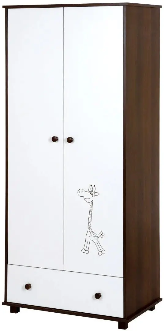 Patut + masa de infasat + dulap + saltea Klups Safari Giraffe (Wenge) - 6