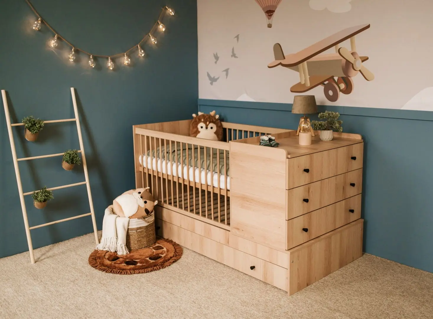 Кроватка с комодом Klups Kompakt (Beech)