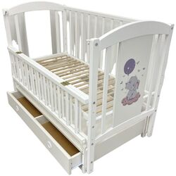 Кроватка Кузя Слоник (White) Thumb