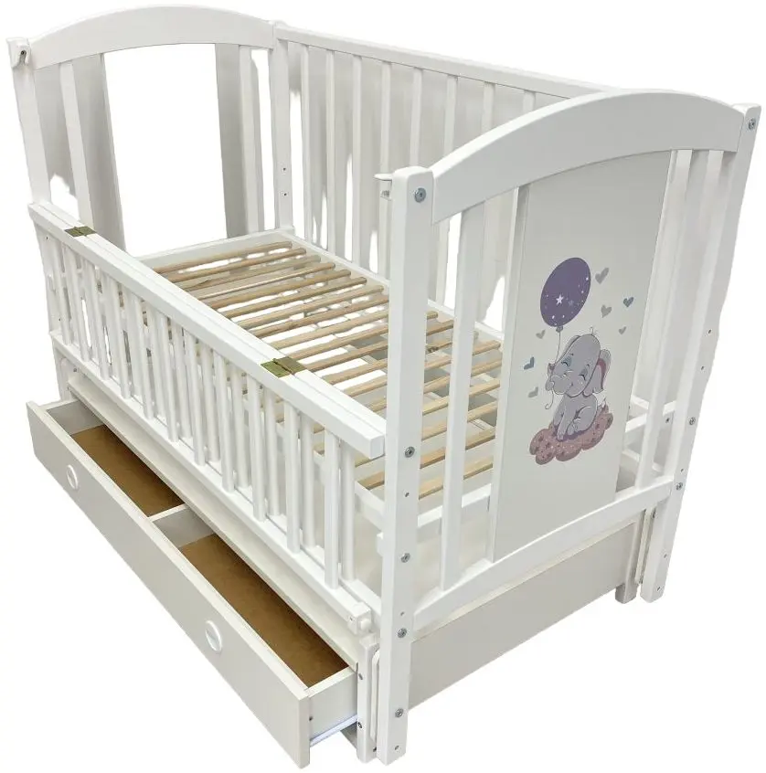 Кроватка Кузя Слоник (White)