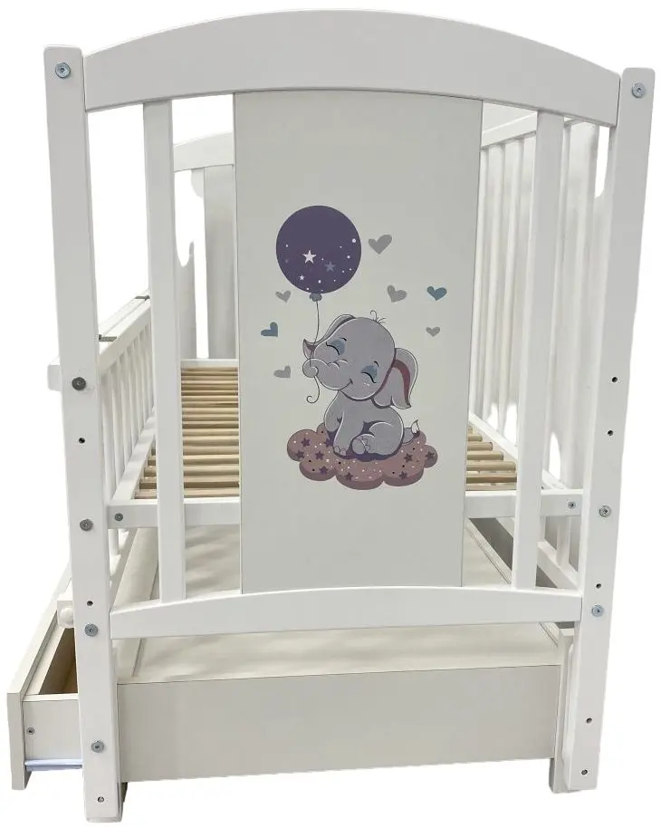 Кроватка Кузя Слоник (White)