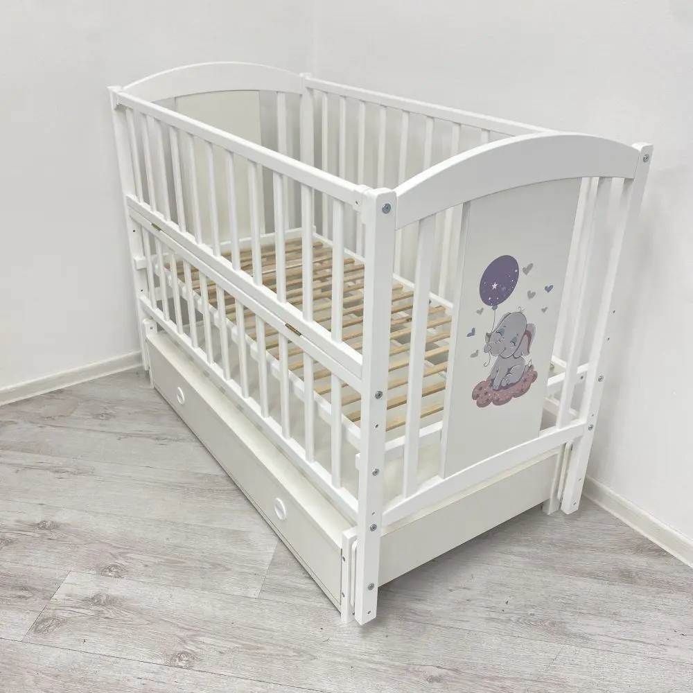 Кроватка Кузя Слоник (White)