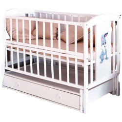 Кроватка с ящиком Кузя Lili Zajchyk (White) Thumb