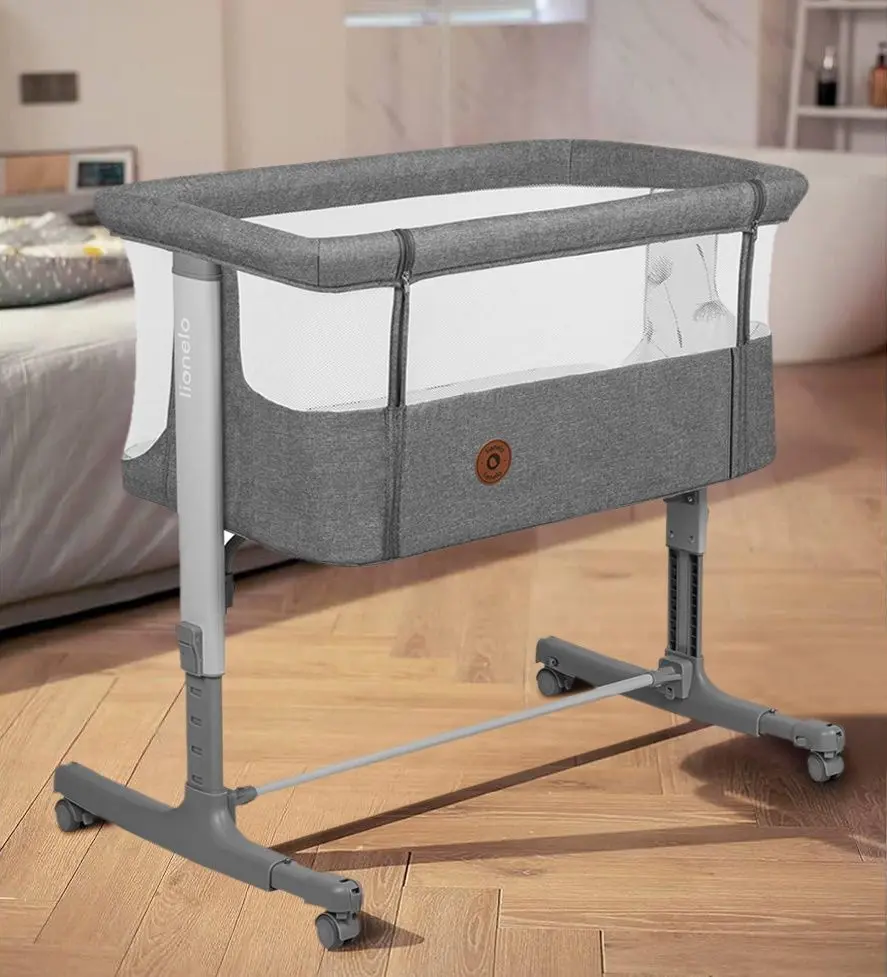 Кроватка-люлька 3в1 Lionelo Aurora (Grey Concrete)