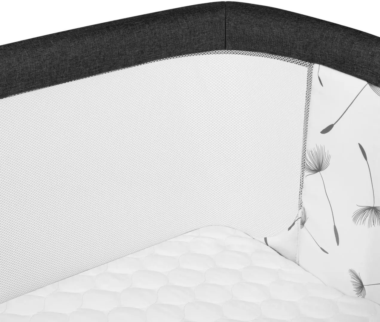 Кроватка-люлька 3в1 Lionelo Aurora (Grey Graphite)