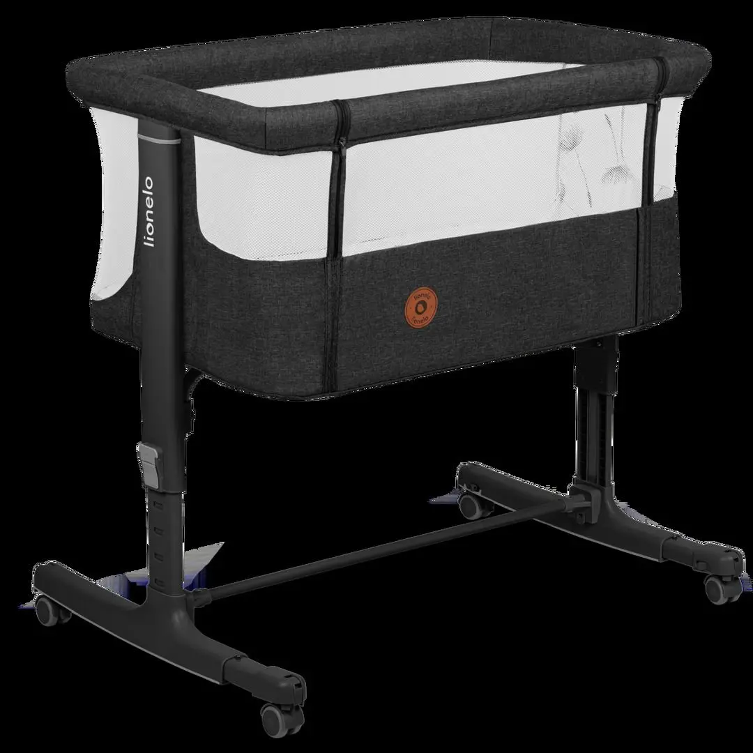 Кроватка-люлька 3в1 Lionelo Aurora (Grey Graphite)