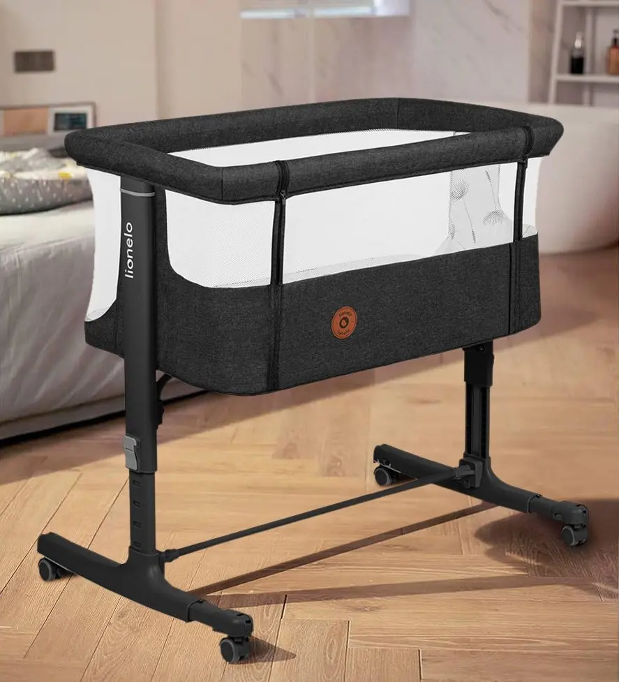 Кроватка-люлька 3в1 Lionelo Aurora (Grey Graphite)