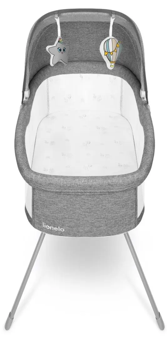 Кроватка-люлька 3в1 Lionelo Malin (Grey Stone)