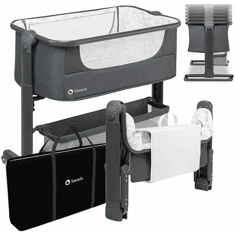 Кроватка-люлька 3в1 Lionelo Timon (Graphite)