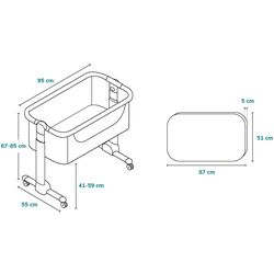 Кроватка-люлька 3в1 Lionelo Timon (Graphite) Thumb