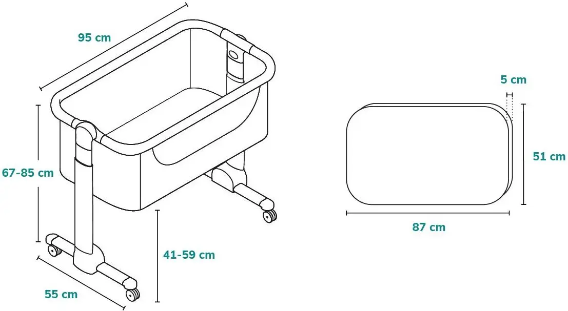 Кроватка-люлька 3в1 Lionelo Timon (Graphite)