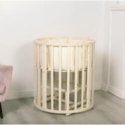 Кроватка-трансформер Miracolo Amore 7в1 + маятник (Cream) Thumb