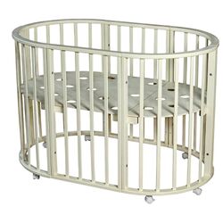 Кроватка-трансформер Miracolo Amore 7в1 + маятник (Cream) Thumb