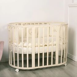 Кроватка-трансформер Miracolo Amore 7в1 + маятник (Cream) Thumb