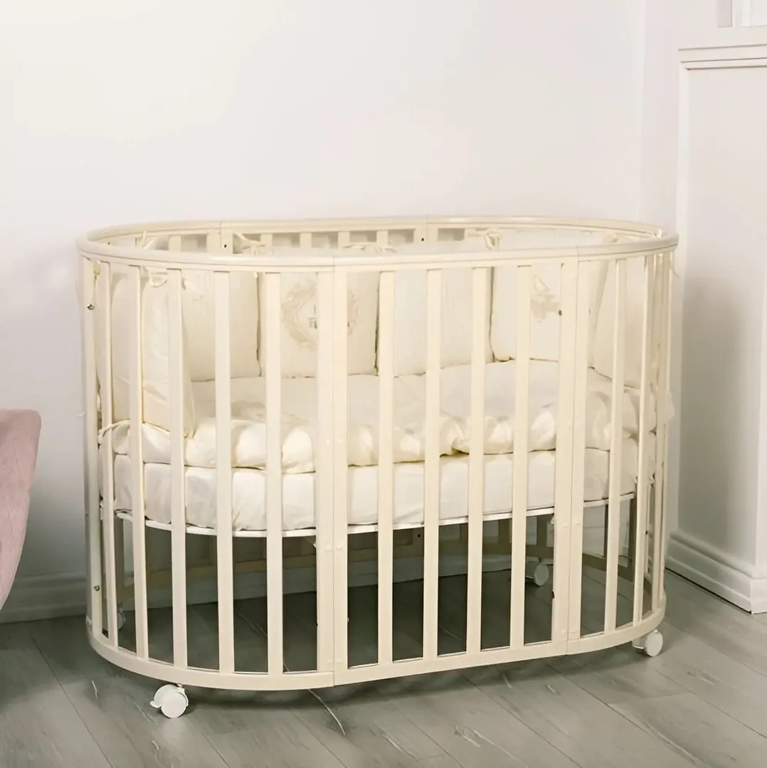 Кроватка-трансформер Miracolo Amore 7в1 + маятник (Cream)