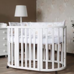 Кроватка-трансформер Miracolo Amore 7в1 + маятник (White) Thumb