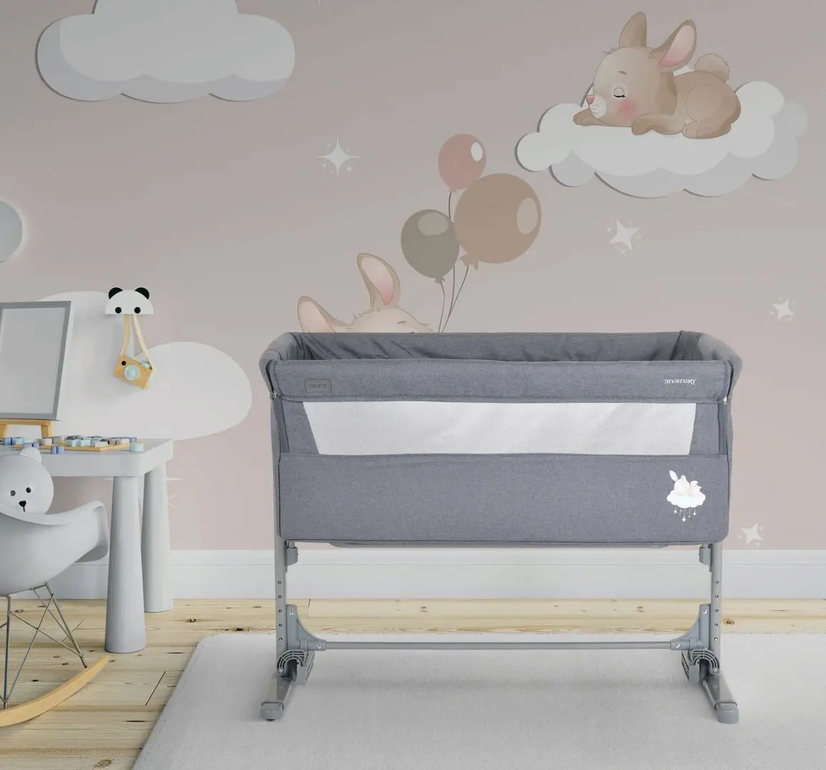 Кроватка-люлька Moni Mika Mystery (Grey)