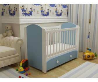 Patuc MyKids Miki cu sertar (White/Blue)