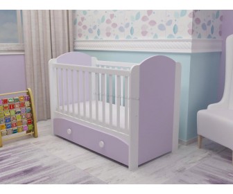 Patuc MyKids Miki cu sertar (White/Purple)