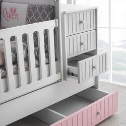 Patuc MyKids Sofia cu sertar (White/Pink) Thumb