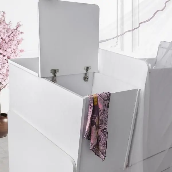 Patuc MyKids Sofia cu sertar (White/Pink)