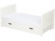 Кроватка 2в1 Qmini Julia + матрас 12см + ящик (White)