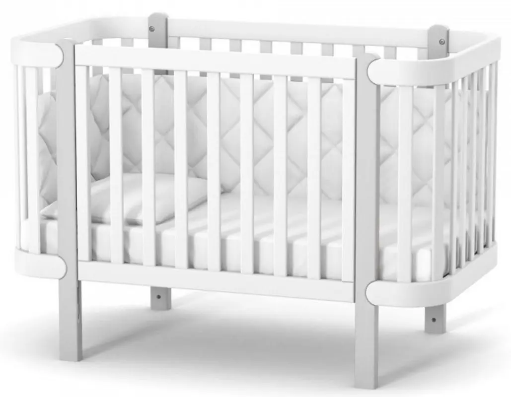 Кроватка Veres Монако ЛД5 (White/Gray)