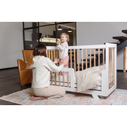 Кроватка Eucalyptus Melody Plus DS-601 (White/Natural) Thumb