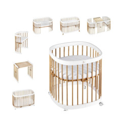 Кроватка Eucalyptus Napoli Plus Universal DS-N141 (White/Natural) Thumb