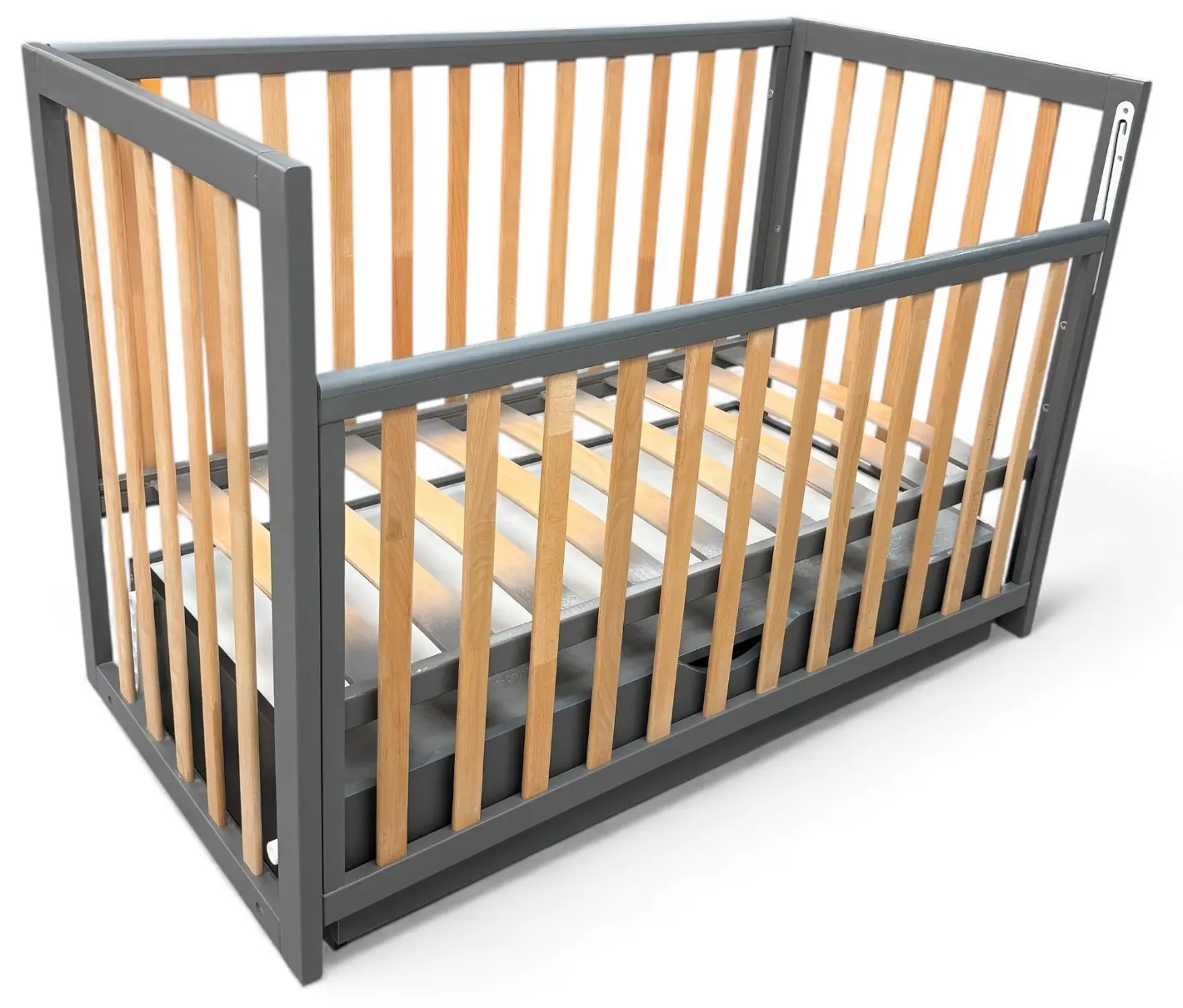 Кроватка с ящиком Eucalyptus Mia Elite Premium Transversal (Graphite/Natural) - 3