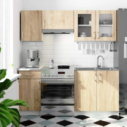 Кухня Akord Lima с витриной H580 1.8м (White/Sonoma Oak)