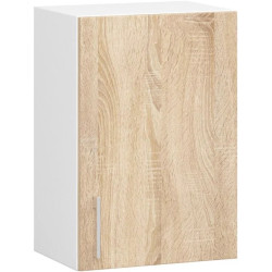 Bucatarie Akord Lima cu vitrina H580 2.4m (White/Sonoma Oak) Thumb