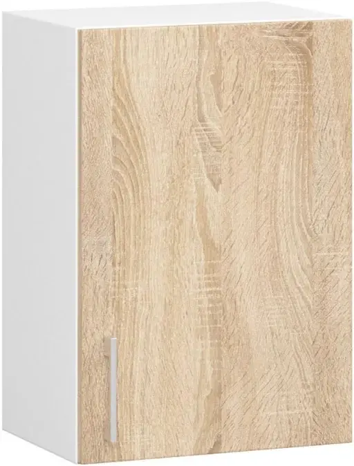 Bucatarie Akord Lima cu vitrina H580 2.4m (White/Sonoma Oak) - 6