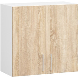 Bucatarie Akord Lima cu vitrina H580 2.4m (White/Sonoma Oak) Thumb