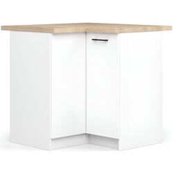 Bucatarie de colt Akord Oliwia 3.0m (Concrete/White) Thumb