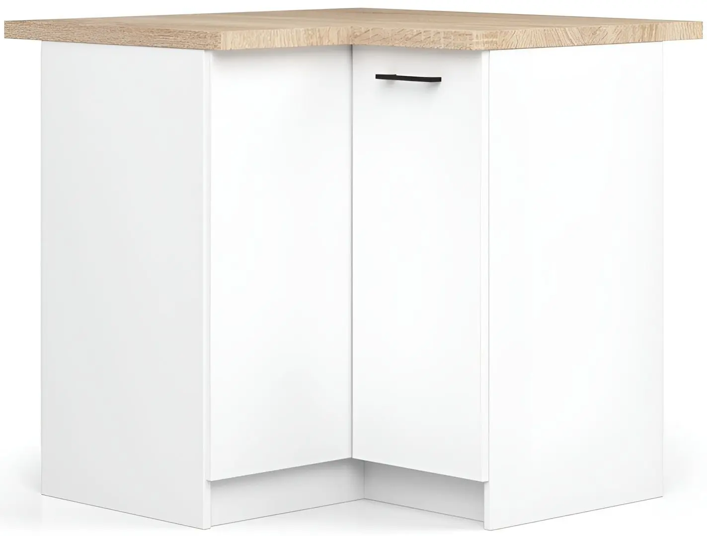 Bucatarie de colt Akord Oliwia 3.0m (Concrete/White)