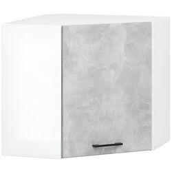 Bucatarie de colt Akord Oliwia 3.0m (Concrete/White) Thumb