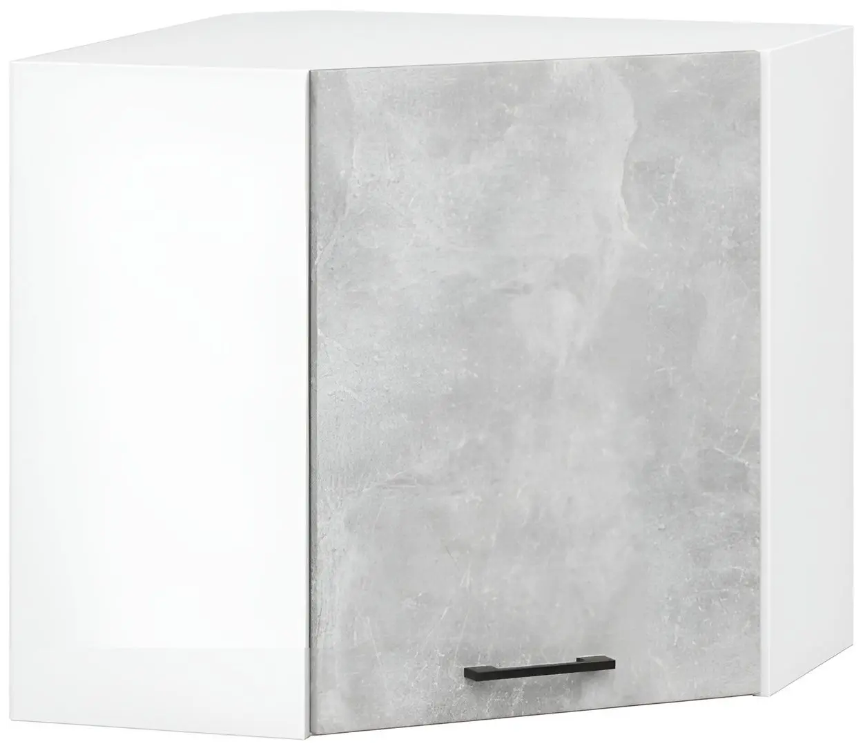 Bucatarie de colt Akord Oliwia 3.0m (Concrete/White)