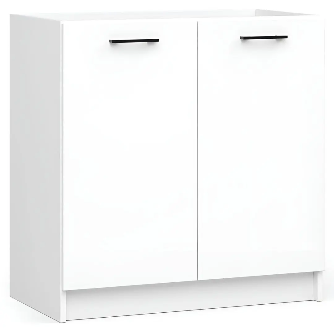 Bucatarie de colt Akord Oliwia 3.0m (Concrete/White)