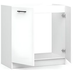 Bucatarie de colt Akord Oliwia 3.0m (Concrete/White) Thumb